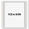 12x28 Shadow Box Silver Brushed Striped Display Frame | 1.625 Inches Deep | 1 Inch Moulding Width | Solid Wood | UV Resistant Acrylic Plexiglass, Acid Free Foamboard Backing and Hanging Hardware view 1