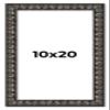 10x20 Frame Black-Brown Medieval Solid Wood Picture Frame | 1.5 Inch Moulding Width | Gotham Beveled Distressed Frame Complete with UV Acrylic, Foam Board Backing & Hanging Hardware view 1