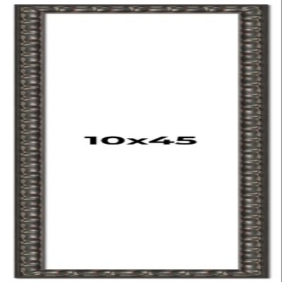 10x45 Frame Black-Brown Medieval Solid Wood Picture Frame | 1.5 Inch Moulding Width | Gotham Beveled Distressed Frame Complete with UV Acrylic, Foam Board Backing & Hanging Hardware