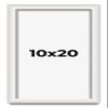 10x20 Shadow Box Silver Brushed Striped Display Frame | 1.625 Inches Deep | 1 Inch Moulding Width | Solid Wood | UV Resistant Acrylic Plexiglass, Acid Free Foamboard Backing and Hanging Hardware view 1