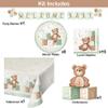 Trendware Teddy Bear Deluxe Baby Shower Tableware and Decorations Kit, Serves 8 view 2