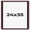24x35 Shadow Box Frame Brown | 1.625 Inches Deep Real Wood Traditional Shadowbox Display Frame | UV Resistant Acrylic Front, Acid Free Backing, and Hanging Hardware | Dunstan Picture Frame Style view 1