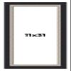 11x31 Frame Black Real Wood Picture Frame Width 2.25 Inches | Interior Frame Depth 0.5 Inches | Bridger Silver Traditional Photo Frame Complete with UV Acrylic, Foam Board Backing & Hanging Hardware view 1