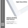 10x55 Shadow Box High Gloss White Display Frame | 1.625 Inches Deep | 1 Inch Moulding Width | Solid Wood | UV Resistant Acrylic Plexiglass, Acid Free Backing and Hanging Hardware Included view 3