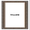 11x29 Frame Black and Gold Ornate Solid Wood Picture Frame Width 2 Inches | Interior Depth 0.5 Inches | Black Traditional Photo Frame with UV Acrylic, Foam Board Backing & Hanging Hardware view 1