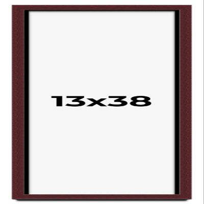 13x38 Shadow Box Frame Brown | 1.625 Inches Deep Real Wood Traditional Shadowbox Display Frame | UV Resistant Acrylic Front, Acid Free Backing, and Hanging Hardware | Dunstan Picture Frame Style