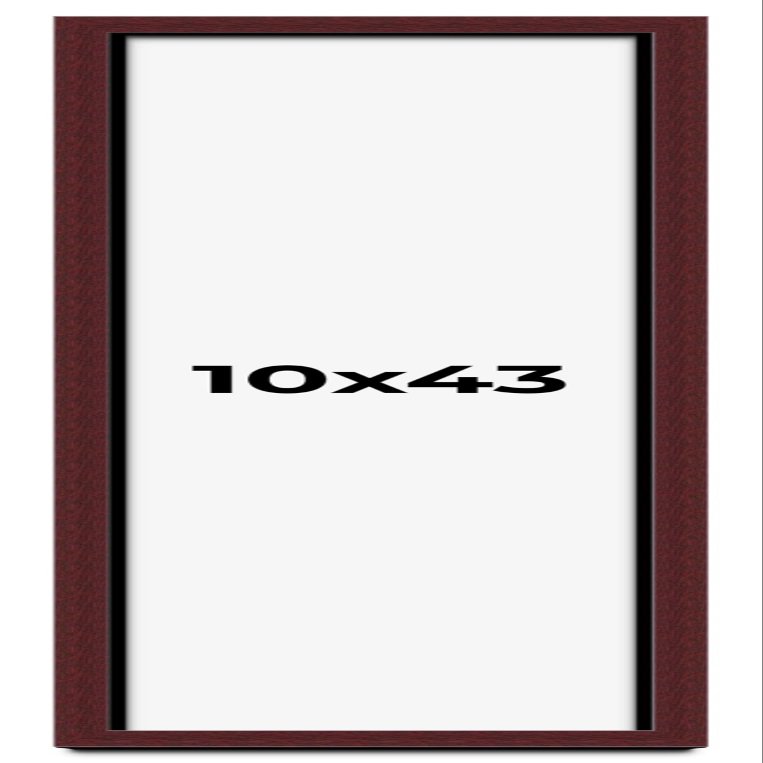 10x43 Shadow Box Frame Brown | 1.625 Inches Deep Real Wood Traditional Shadowbox Display Frame | UV Resistant Acrylic Front, Acid Free Backing, and Hanging Hardware | Dunstan Picture Frame Style