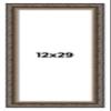 12x29 Frame Black and Gold Ornate Solid Wood Picture Frame Width 2 Inches | Interior Depth 0.5 Inches | Black Traditional Photo Frame with UV Acrylic, Foam Board Backing & Hanging Hardware view 1