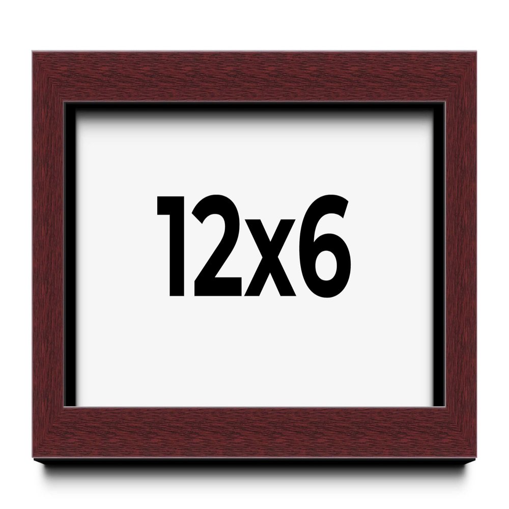 12x6 Shadow Box Frame Brown | 1.625 Inches Deep Real Wood Traditional Shadowbox Display Frame | UV Resistant Acrylic Front, Acid Free Backing, and Hanging Hardware | Dunstan Picture Frame Style