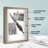 CustomPictureFrames 19x37 Rustic Shadow Box Frame - Solid Wood, UV Acrylic, Foam Board Backing & Hanging Hardware - Farren Shadow Box Display Case - Display Poster Arts, Photos & Documents - Gray view 2