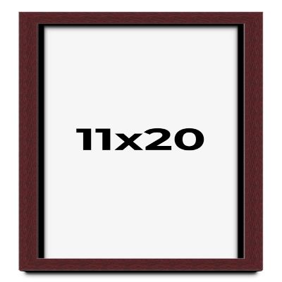 11x20 Shadow Box Frame Brown | 1.625 Inches Deep Real Wood Traditional Shadowbox Display Frame | UV Resistant Acrylic Front, Acid Free Backing, and Hanging Hardware | Dunstan Picture Frame Style