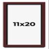 11x20 Shadow Box Frame Brown | 1.625 Inches Deep Real Wood Traditional Shadowbox Display Frame | UV Resistant Acrylic Front, Acid Free Backing, and Hanging Hardware | Dunstan Picture Frame Style view 1