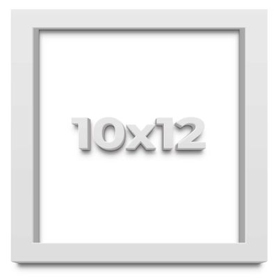 10x12 Shadow Box High Gloss White Display Frame | 1.625 Inches Deep | 1 Inch Moulding Width | Solid Wood | UV Resistant Acrylic Plexiglass, Acid Free Backing and Hanging Hardware Included