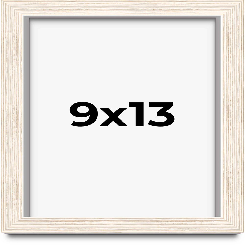 CustomPictureFrames 9x13 Rustic Shadow Box Frame - Solid Wood, UV Acrylic, Acid Free Backing & Hanging Hardware - Finnegan Shadow Box Display Case - Display Poster Arts, Photos & Certificates - White