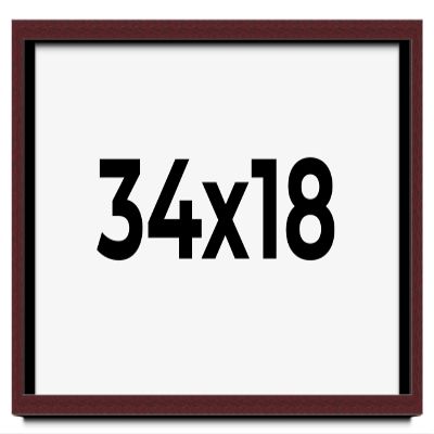34x18 Shadow Box Frame Brown | 1.625 Inches Deep Real Wood Traditional Shadowbox Display Frame | UV Resistant Acrylic Front, Acid Free Backing, and Hanging Hardware | Dunstan Picture Frame Style