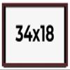 34x18 Shadow Box Frame Brown | 1.625 Inches Deep Real Wood Traditional Shadowbox Display Frame | UV Resistant Acrylic Front, Acid Free Backing, and Hanging Hardware | Dunstan Picture Frame Style view 1