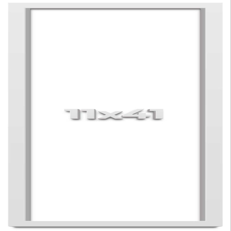 11x41 Shadow Box High Gloss White Display Frame | 1.625 Inches Deep | 1 Inch Moulding Width | Solid Wood | UV Resistant Acrylic Plexiglass, Acid Free Backing and Hanging Hardware Included