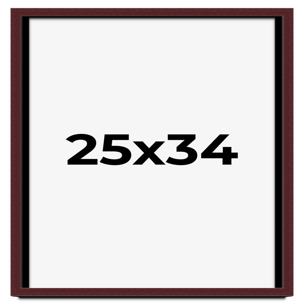 25x34 Shadow Box Frame Brown | 1.625 Inches Deep Real Wood Traditional Shadowbox Display Frame | UV Resistant Acrylic Front, Acid Free Backing, and Hanging Hardware | Dunstan Picture Frame Style