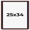 25x34 Shadow Box Frame Brown | 1.625 Inches Deep Real Wood Traditional Shadowbox Display Frame | UV Resistant Acrylic Front, Acid Free Backing, and Hanging Hardware | Dunstan Picture Frame Style view 1