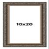 10x20 Frame Black and Gold Ornate Solid Wood Picture Frame Width 2 Inches | Interior Depth 0.5 Inches | Black Traditional Photo Frame with UV Acrylic, Foam Board Backing & Hanging Hardware view 1