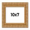 10x7 Frame Gold Ornate Solid Wood Picture Frame | 2 Inch Moulding Width | Firman Traditional Photo Frame Complete with UV Acrylic Plexiglass, Foam Board Backing & Hanging Hardware view 1