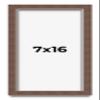 CustomPictureFrames 7x16 Rustic Shadow Box Frame - Solid Wood, UV Acrylic, Acid Free Backing & Hanging Hardware - Bruno Shadow Box Display Case - Display Poster Arts, Photos & Certificates - Brown view 1