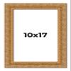 10x17 Frame Gold Ornate Solid Wood Picture Frame | 2 Inch Moulding Width | Firman Traditional Photo Frame Complete with UV Acrylic Plexiglass, Foam Board Backing & Hanging Hardware view 1
