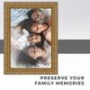 10x17 Frame Gold Ornate Solid Wood Picture Frame | 2 Inch Moulding Width | Firman Traditional Photo Frame Complete with UV Acrylic Plexiglass, Foam Board Backing & Hanging Hardware view 3