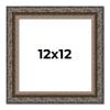 12x12 Frame Black and Gold Ornate Solid Wood Picture Frame Width 2 Inches | Interior Depth 0.5 Inches | Black Traditional Photo Frame with UV Acrylic, Foam Board Backing & Hanging Hardware view 1