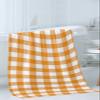 Polyester Towel Set 3 Piece, Thanksgiving Country Style Orange and White Checkered Gingham Plaid Fall 1 Bath Towel,1 Handkerchiefs,1 Washcloth For Bathroom,College Dorm,Kitchen,Shower,Pool,Hotel view 3