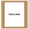 10x26 Frame Gold Real Wood Picture Frame Width 1.5 Inches | Interior Frame Depth 0.5 Inches | Bhutan Bamboo Photo Frame Complete with UV Acrylic, Foam Board Backing & Hanging Hardware view 1