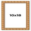 10x18 Frame Gold Real Wood Picture Frame Width 1.5 Inches | Interior Frame Depth 0.5 Inches | Bhutan Bamboo Photo Frame Complete with UV Acrylic, Foam Board Backing & Hanging Hardware view 1