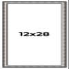 12x28 Frame Silver Real Wood Picture Frame Width 1.125 Inches | Interior Frame Depth 0.5 Inches | Complete with UV Acrylic, Foam Board Backing & Hanging Hardware view 1