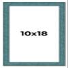 10x18 Frame Blue Rustic Barnwood Solid Wood Picture Frame Width 1.25 Inches | Interior Depth 0.5 Inches | Gustav Blue Frame Complete with UV Acrylic, Foam Board Backing & Hanging Hardware view 1