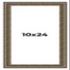 10x24 Frame Tarnished Silver Solid Wood Picture Frame Width 1.5 Inches | Interior Depth 0.5 Inches | Oddone Traditional Photo Frame Complete with UV Acrylic, Foam Board Backing & Hanging Hardware view 1