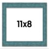 11x8 Frame Blue Rustic Barnwood Solid Wood Picture Frame Width 1.25 Inches | Interior Depth 0.5 Inches | Gustav Blue Frame Complete with UV Acrylic, Foam Board Backing & Hanging Hardware view 1