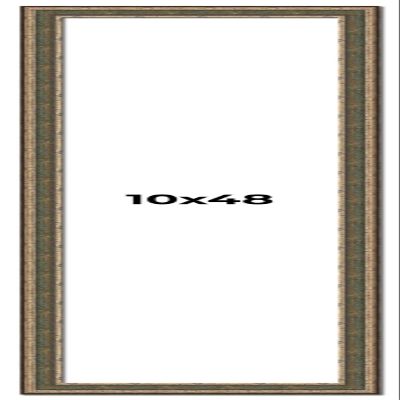 10x48 Frame Tarnished Silver Solid Wood Picture Frame Width 1.5 Inches | Interior Depth 0.5 Inches | Oddone Traditional Photo Frame Complete with UV Acrylic, Foam Board Backing & Hanging Hardware