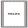 10x24 Frame Silver Real Wood Picture Frame Width 1.125 Inches | Interior Frame Depth 0.5 Inches | Complete with UV Acrylic, Foam Board Backing & Hanging Hardware view 1