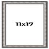 11x17 Frame Silver Real Wood Picture Frame Width 1.125 Inches | Interior Frame Depth 0.5 Inches | Complete with UV Acrylic, Foam Board Backing & Hanging Hardware view 1