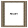 9x21 Frame Tarnished Silver Solid Wood Picture Frame Width 1.5 Inches | Interior Depth 0.5 Inches | Oddone Traditional Photo Frame Complete with UV Acrylic, Foam Board Backing & Hanging Hardware view 1