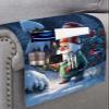 LEOKOTI Christmas Remote Control Holder for Bed Recliner Sofa Armrest Organizer, Xmas Gnomes Winter Snowflake Poinsettia Couch Caddy Bedside Storage with 5 Pockets for Magazine/Phone/Cup 19.7"x35" view 3