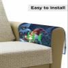 LEOKOTI Christmas Remote Control Holder for Bed Recliner Sofa Armrest Organizer, Xmas Gnomes Winter Snowflake Poinsettia Couch Caddy Bedside Storage with 5 Pockets for Magazine/Phone/Cup 19.7"x35" view 4