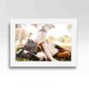 9x7 Frame White Real Wood Picture Frame Width 1.75 Inches | Interior Frame Depth 0.5 Inches | Wide White Modern Photo Frame Complete with UV Acrylic, Foam Board Backing & Hanging Hardware view 4