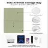 LEOKOTI Sage Green Remote Control Holder for Bed Recliner Sofa Armrest Organizer, Farmhouse Sage Green Decor Couch Caddy Bedside Storage with 5 Pockets for Magazine/Phone/Cup 19.7"x35" view 2