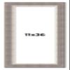 11x36 Frame Grey Real Wood Picture Frame Width 2.75 Inches | Interior Frame Depth 0.5 Inches | Linus Rustic Photo Frame Complete with UV Acrylic, Foam Board Backing & Hanging Hardware view 1
