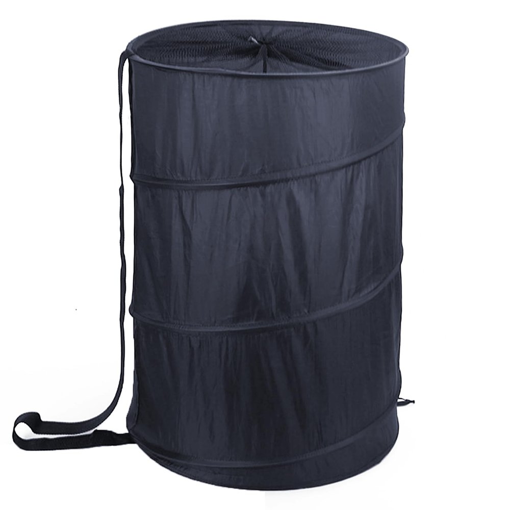 BATTOO Collapsible Laundry Baskets- Foldable Hamper for Laundry Extra Large Pop Up Laundry Hamper 107L with Long Straps Drawstring Clothes Hamper for Bathroom, Campout, Dorm or Travel Navy