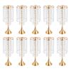 Kathring 10 Pieces Centerpiece Gold Crystal Vase, 21.9" Acrylic Crystal Flower Stand Table Arrangement Wedding Table Flower Decoration for Wedding Restaurant Party Gathering Decoration view 1