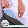 Cooling Bed Mattress Topper,2.4/3.5In Thick Cooling Gel Memory Foam Mattress Pad,Queen Memory Foam Mattress Topper,Medium Firm Mattress Topper with Removable Soft Cover,Gray 9cm,Queen view 4