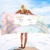 ISILA Cute Cartoon Cloud sandless Beach Towel Quick Dry Bath Towel, sandproof Beach Blanket, Adult Oversized Beach Towel view 1