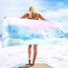 ISILA Cute Cartoon Cloud sandless Beach Towel Quick Dry Bath Towel, sandproof Beach Blanket, Adult Oversized Beach Towel view 2